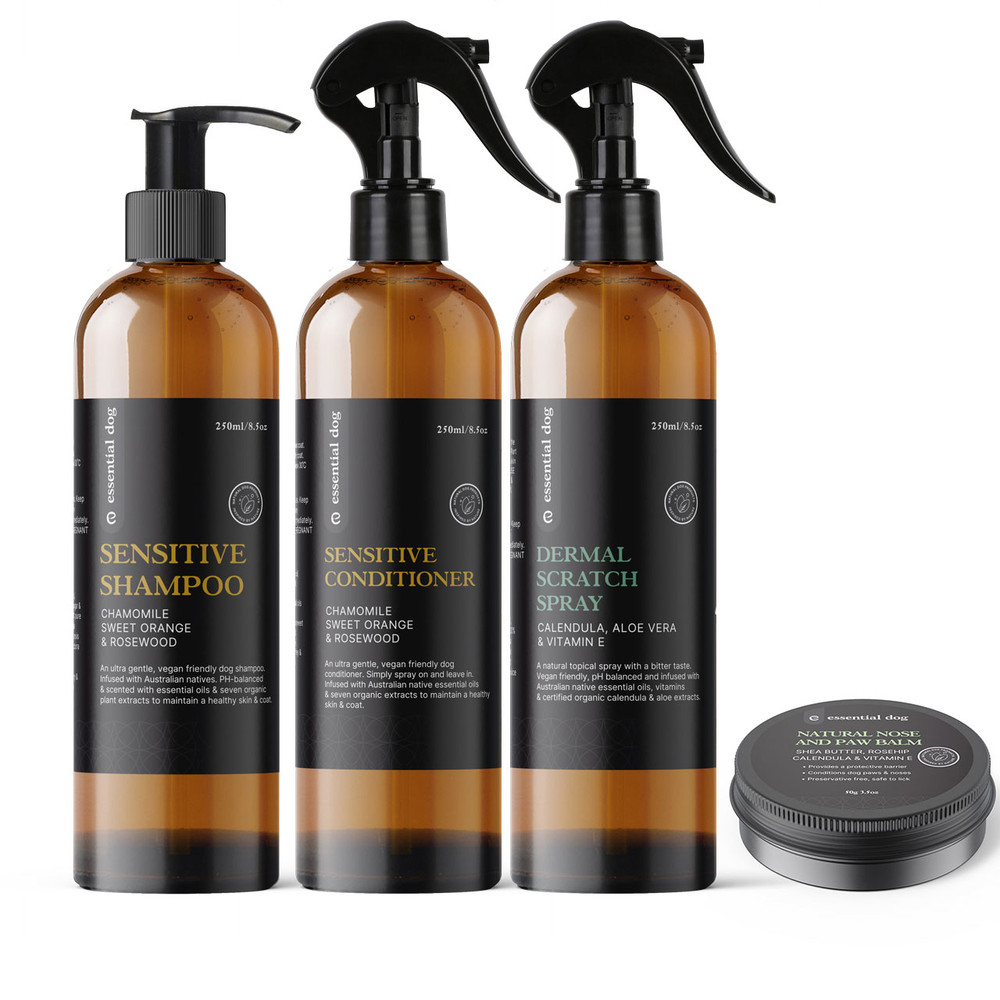 Essential Dog Zestaw Sensitive 3: Szampon, Odżywcza Płynna Kondycjonerka, Balsam & Spray na Podrażnienia Skóry — Pielęgnacja — photo 2