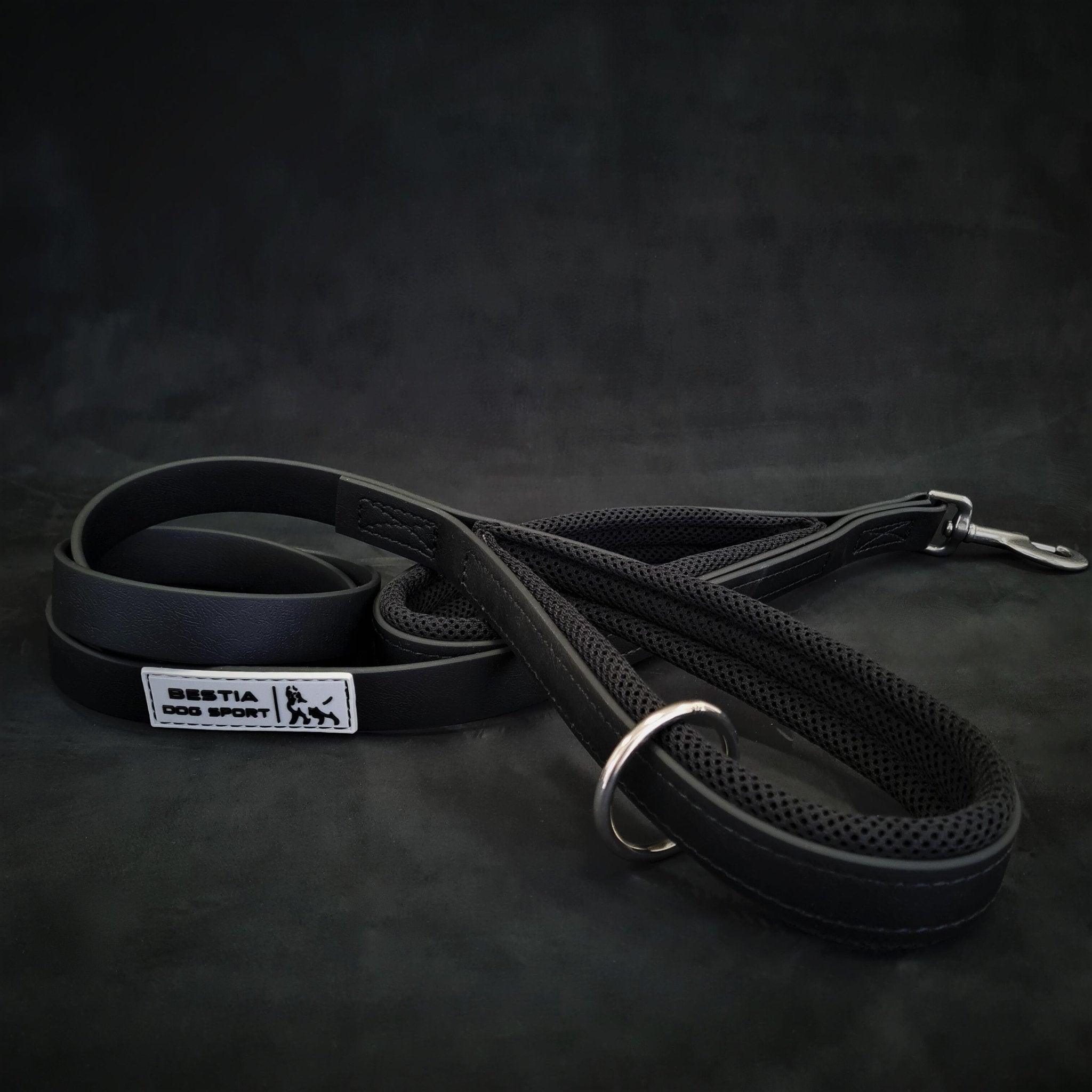 Laisse double poignée Bestia Dog Sport noire — Colliers, laisses et harnais — photo 3