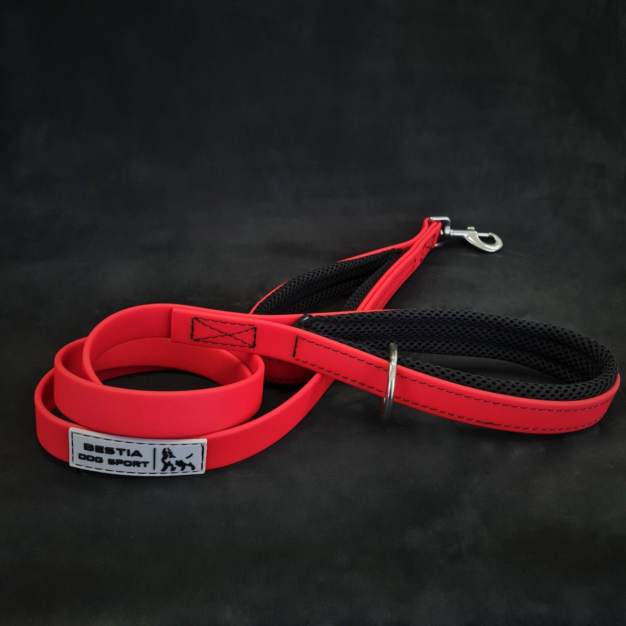 Laisse double poignée BESTIA DOG SPORT Red — Colliers, laisses et harnais — photo 3