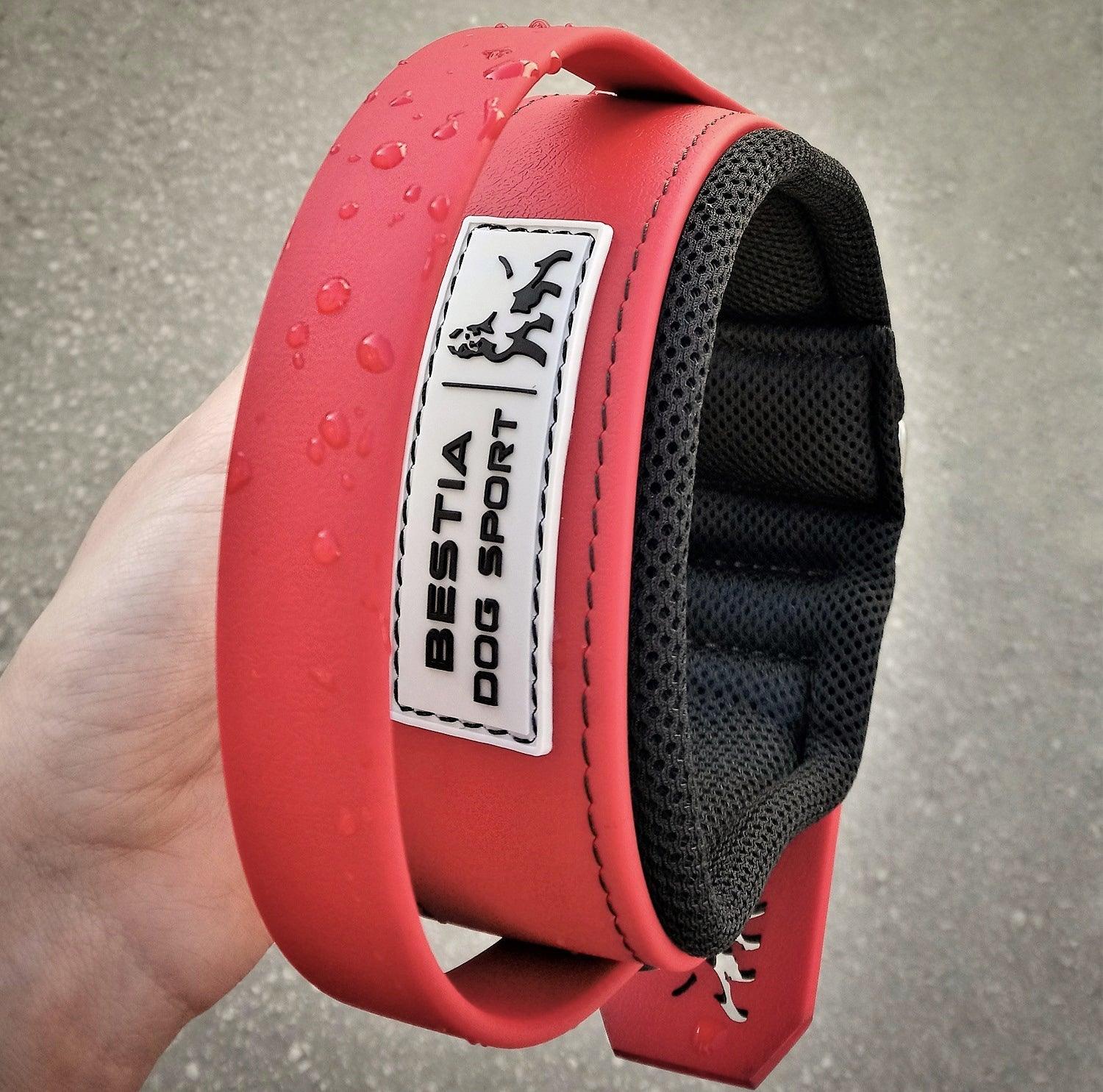 Collier de sport pour chien Bestia Dog Sport poignée tout rouge — photo 4