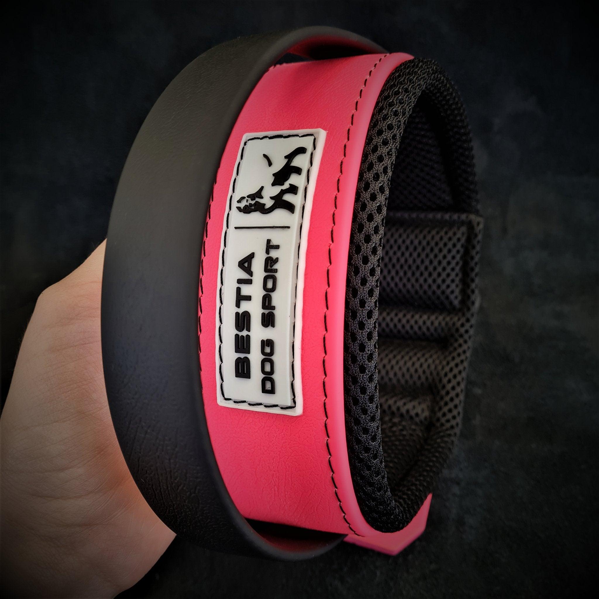Bestia Dog Sport collier de sport avec poignée rose néon — photo 4