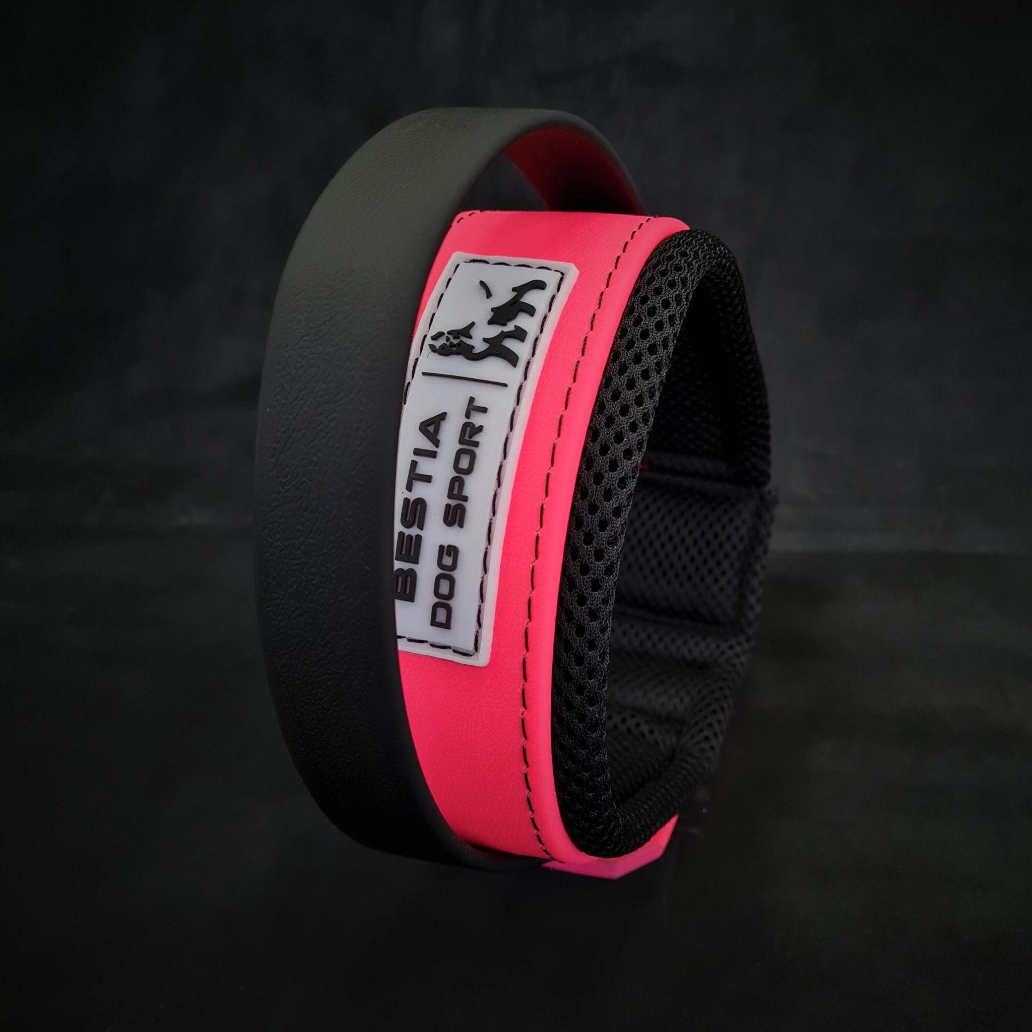 Bestia Dog Sport collier de sport avec poignée rose néon — photo 3