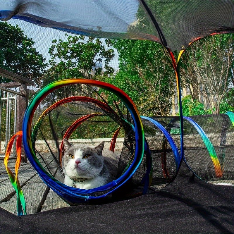 Tm Tente de jeu portable en forme de tunnel pour chats & petits animaux — Jouets — photo 4