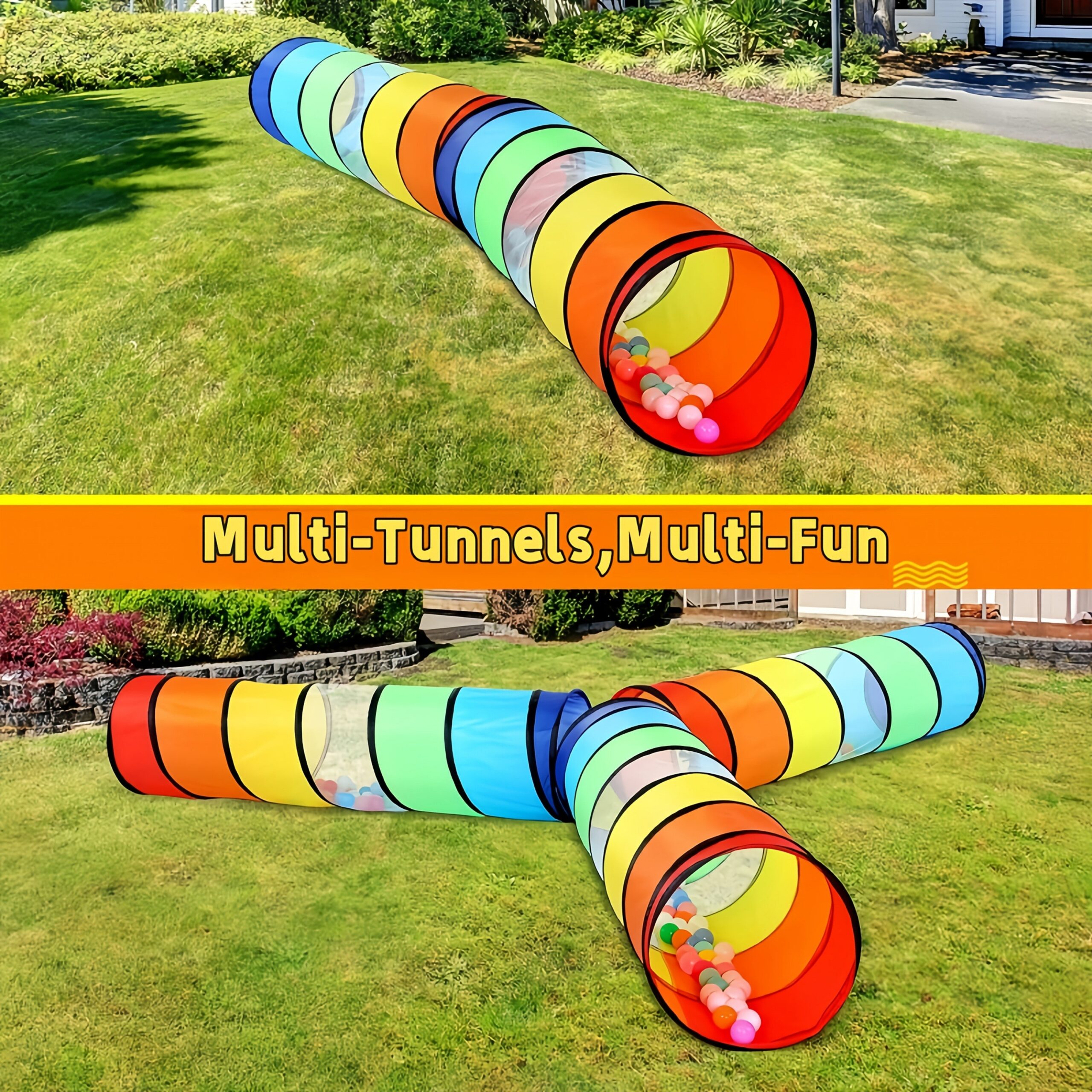 Tm Tente Tunnel d'escalade Pop-Up pour Animaux avec Jouets — photo 5