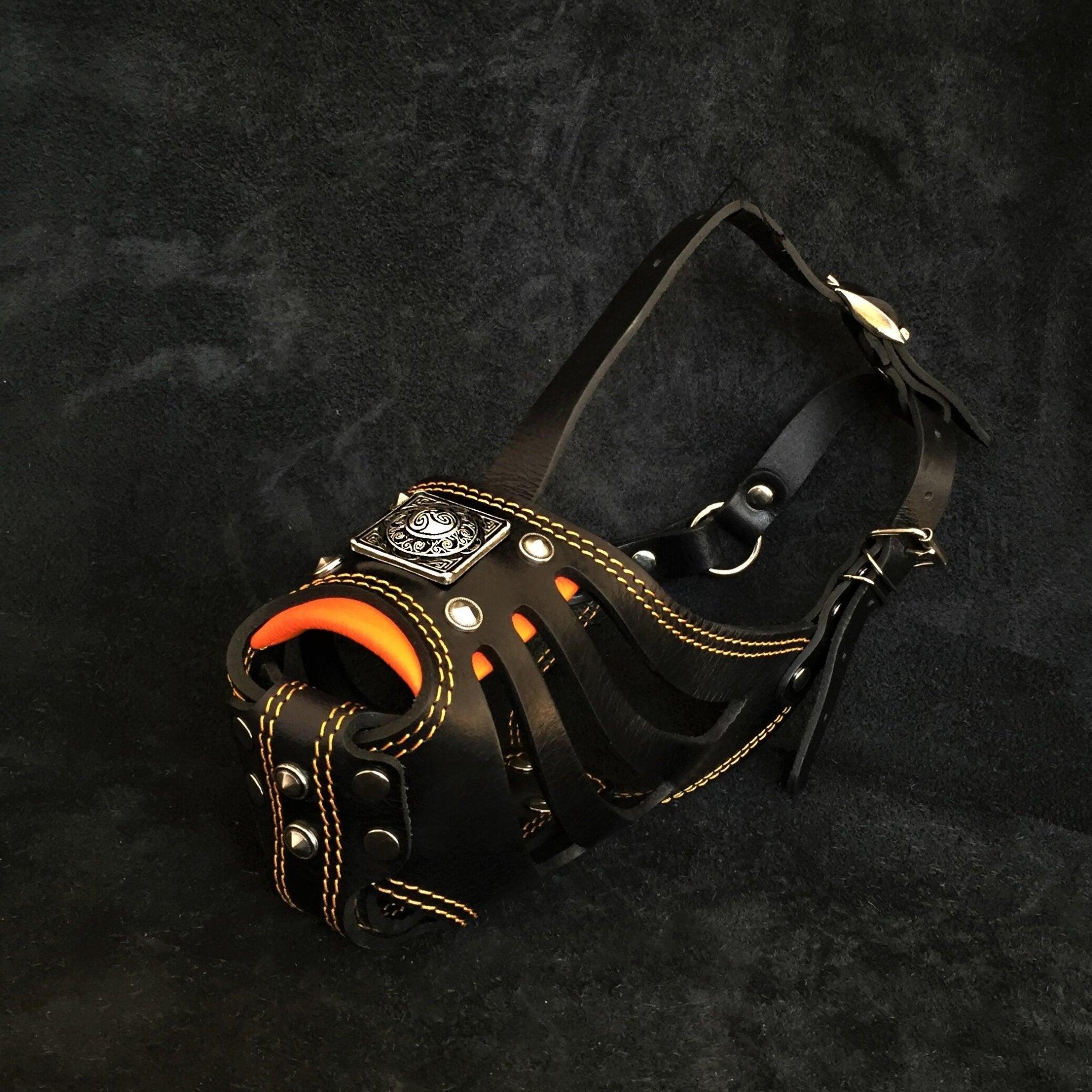Bestia Muselière en panier ''Eros'' noir et orange — Colliers, laisses et harnais — photo 2