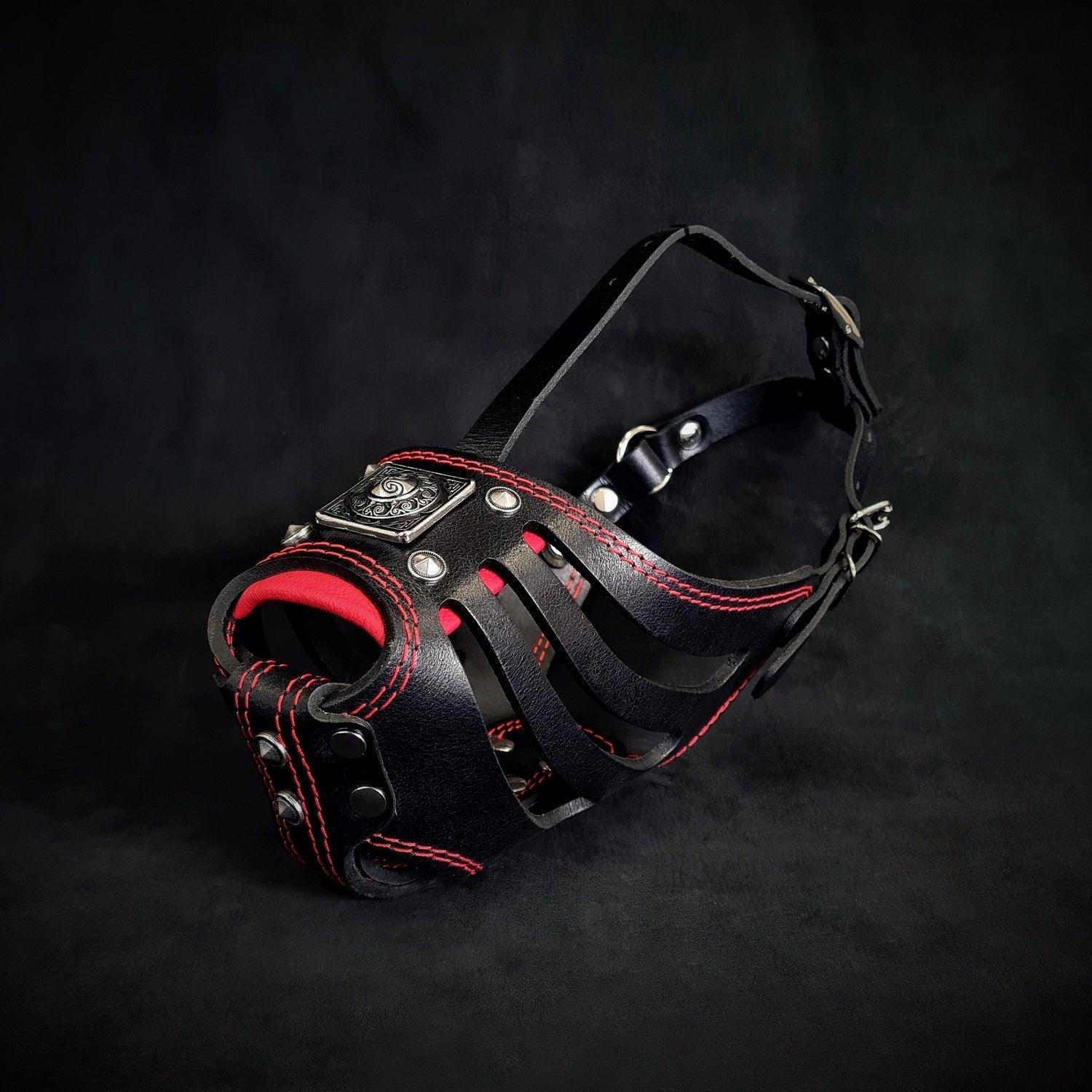 Bestia Muselière panier ''Eros'' noir & rouge — Colliers, laisses et harnais — photo 2
