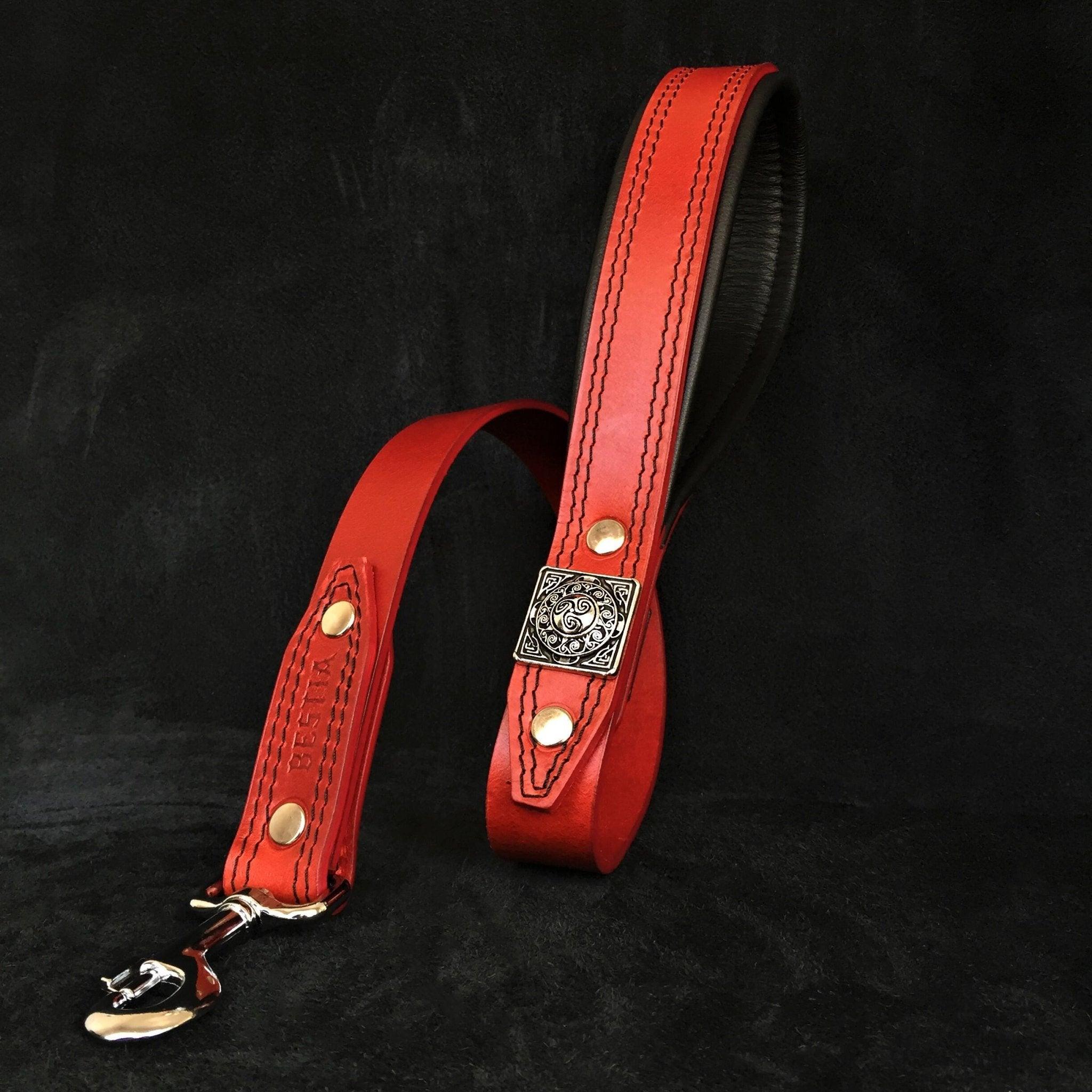 Bestia « Eros » laisse ROUGE — Colliers, laisses et harnais — photo 2
