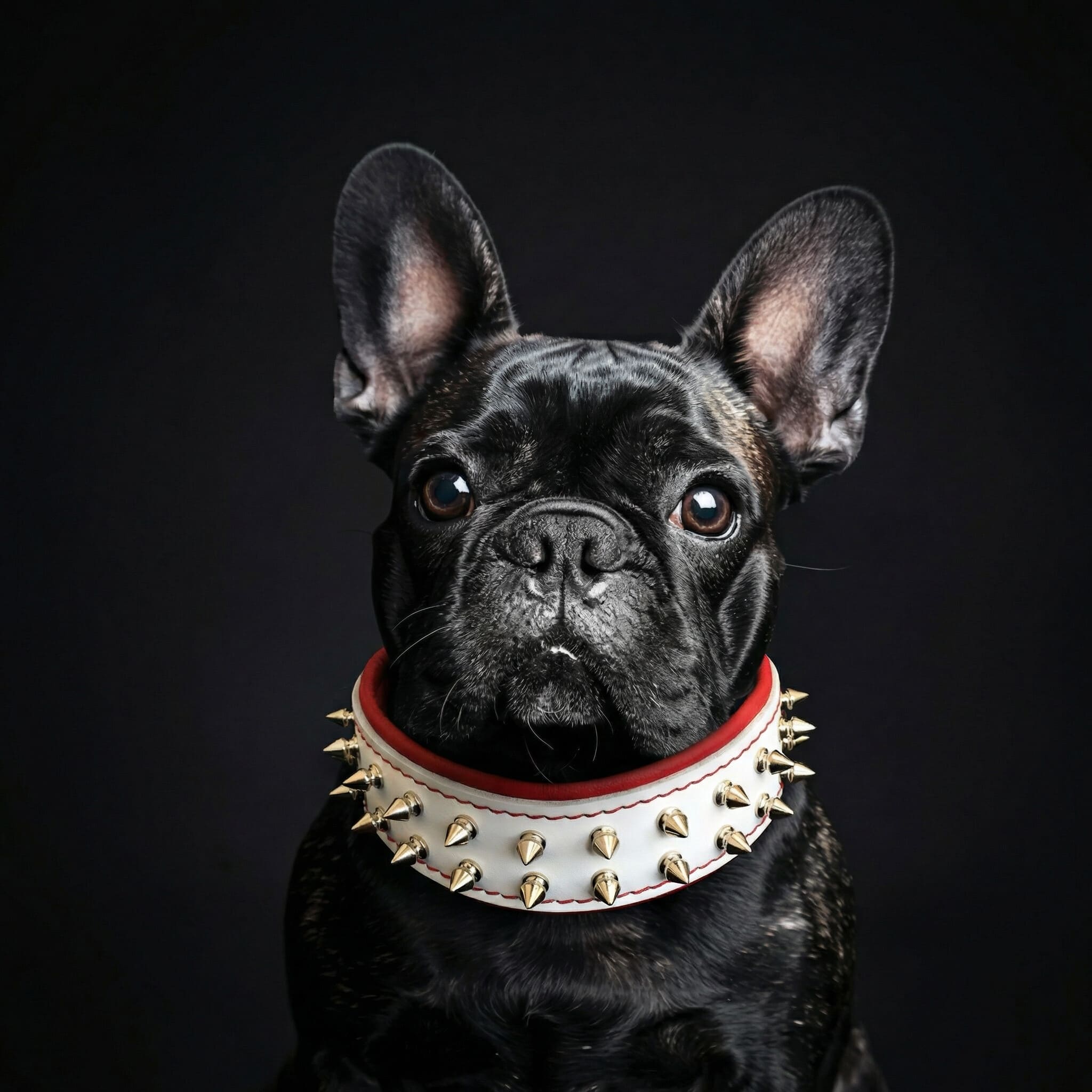 Bestia Collier pour chien blanc « Frenchie » — photo 3