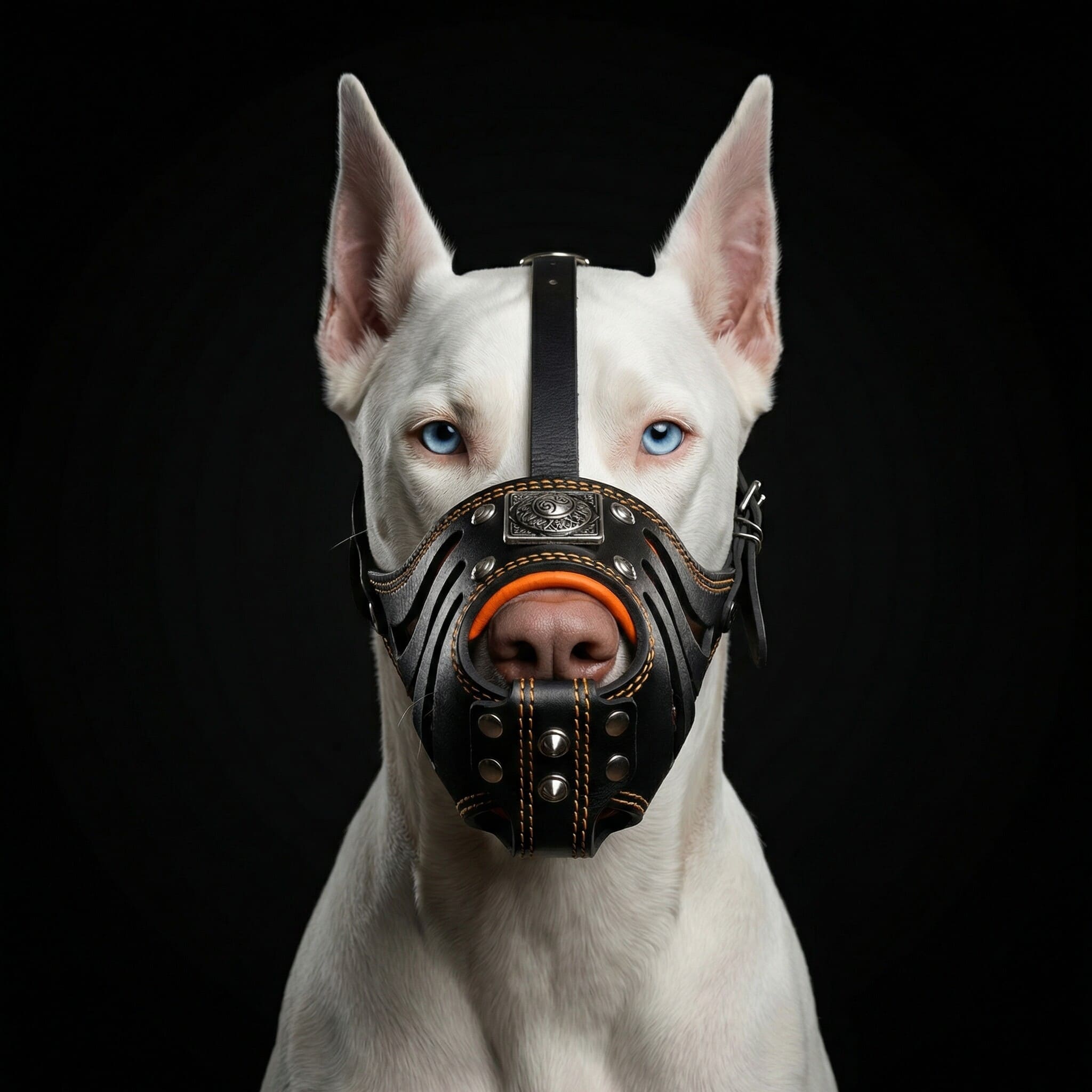 Bestia Muselière en panier ''Eros'' noir et orange — Colliers, laisses et harnais — photo 3