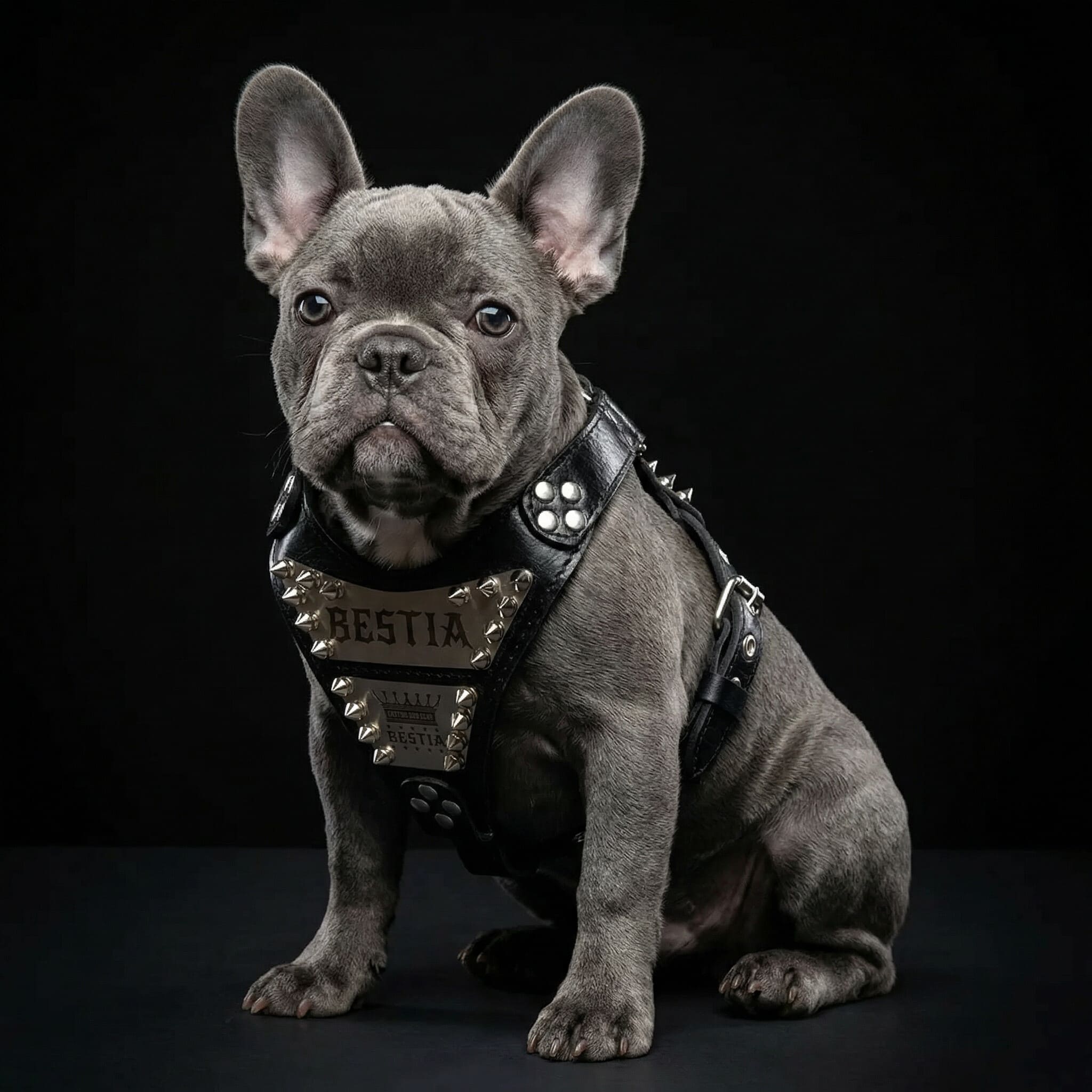 Bestia Szelki „Metal” mały do średniego rozmiaru - Personalizowane — Obroże, smycze i szelki — photo 4