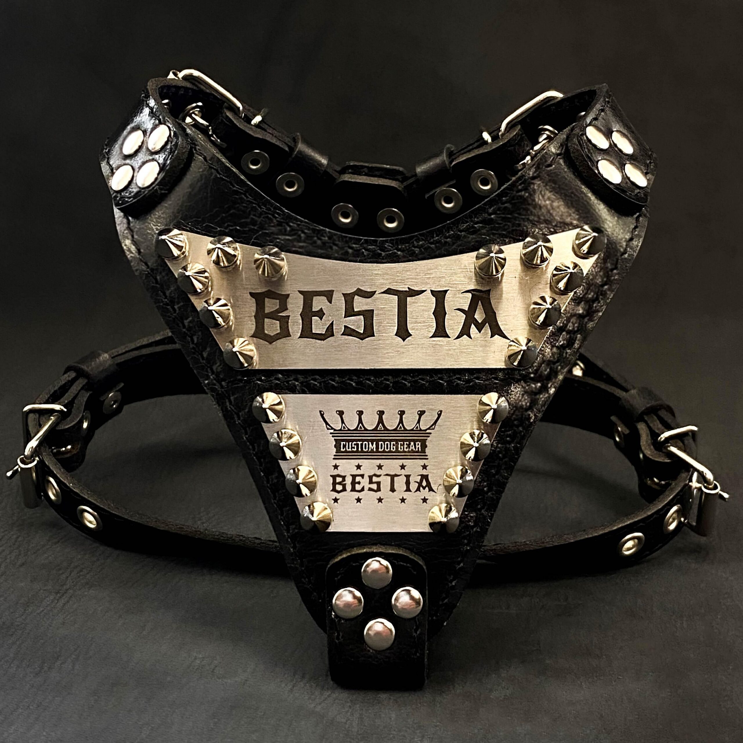 Bestia Le harnais "Metal" petite à moyenne taille - Personnalisé — Colliers, laisses et harnais — photo 2