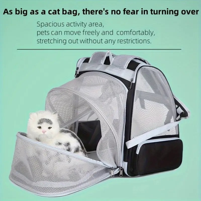 Tm Sac de transport dos pour chat extensible avec maille à 3 côtés — Caisses de transport et sacs à dos — photo 4