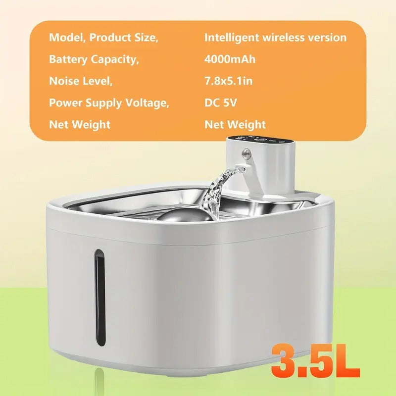 Tm Fontaine à eau sans fil pour chat avec recharge — Gamelles, distributeurs et fontaines — photo 5