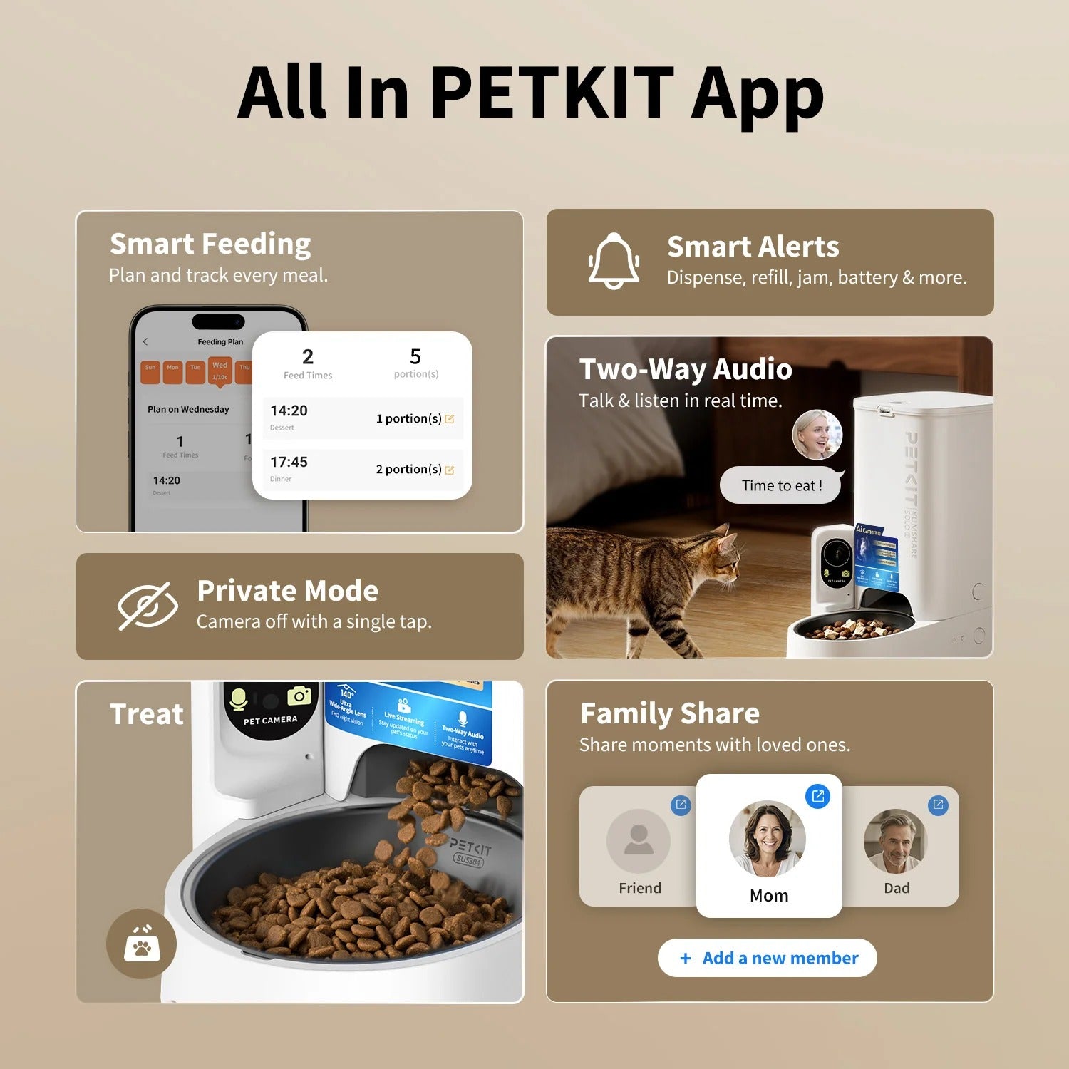 Petkit Europe YumShare Solo 2 Automatyczny karmnik z kamerą — Miski, karmniki i fontanny — photo 6