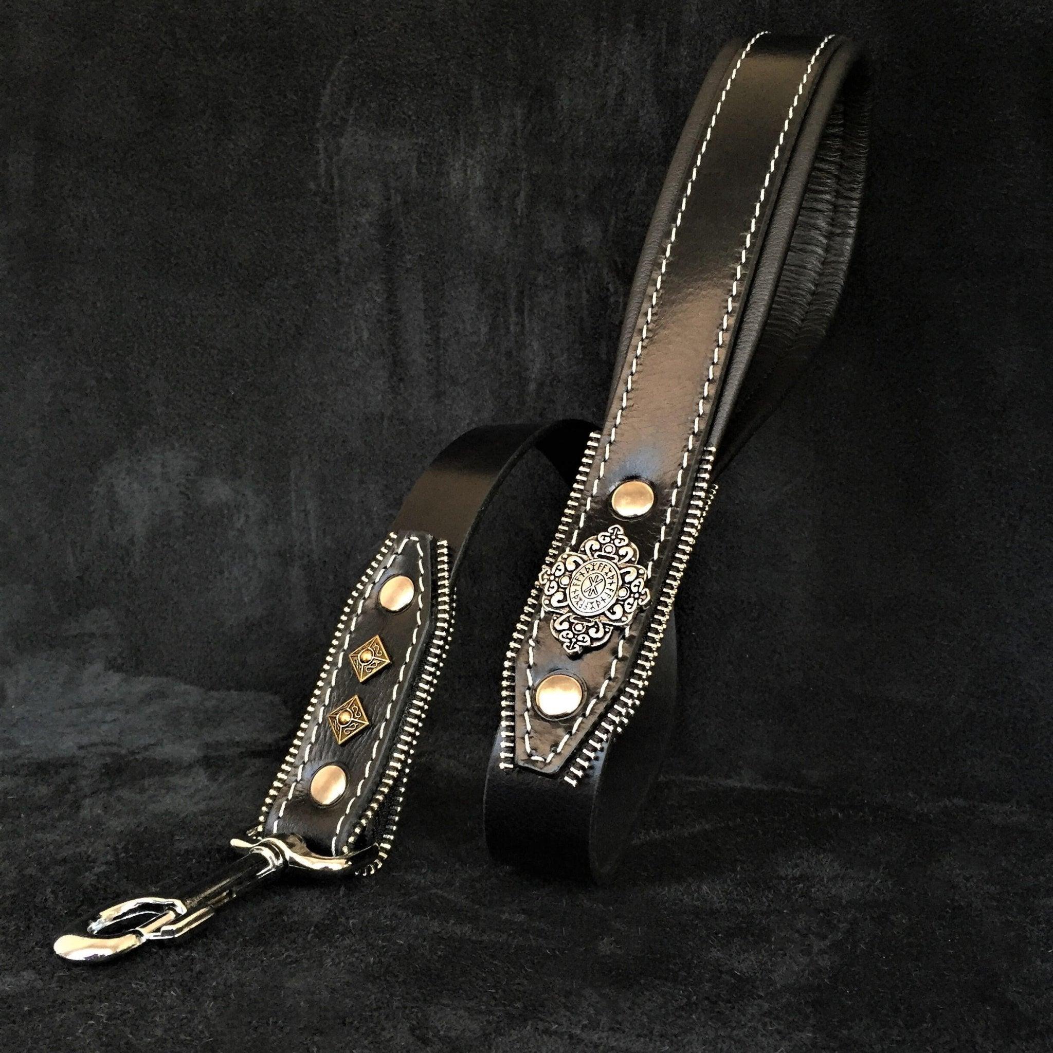 Bestia La laisse noire « Aztec » — Colliers, laisses et harnais — photo 2