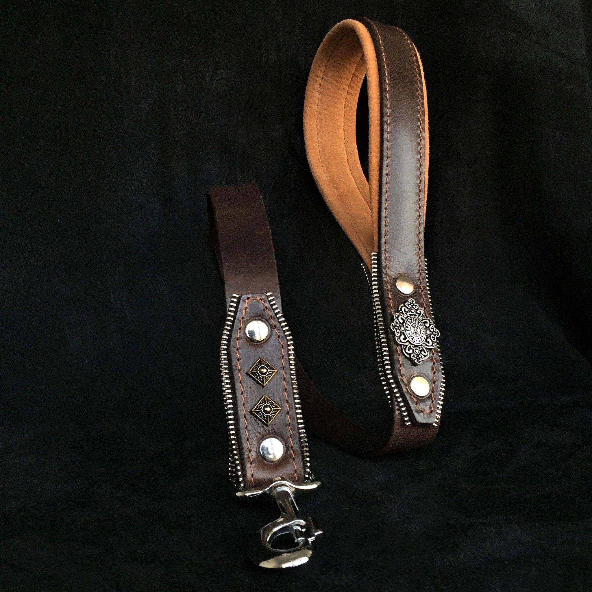 Bestia La laisse marron « Aztec » — Colliers, laisses et harnais — photo 2