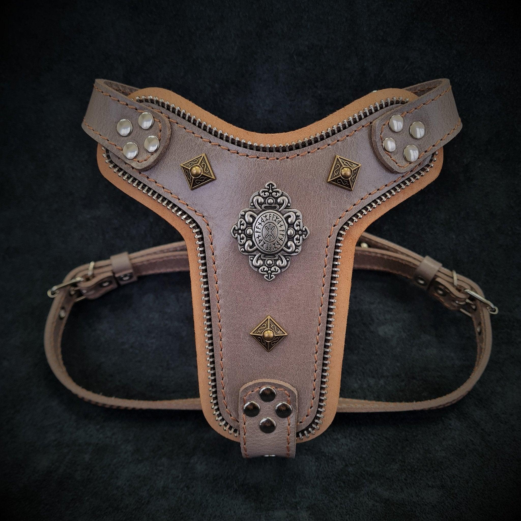 Bestia Le harnais « Aztec » Gris Taille Petite à Moyenne — Colliers, laisses et harnais — photo 2