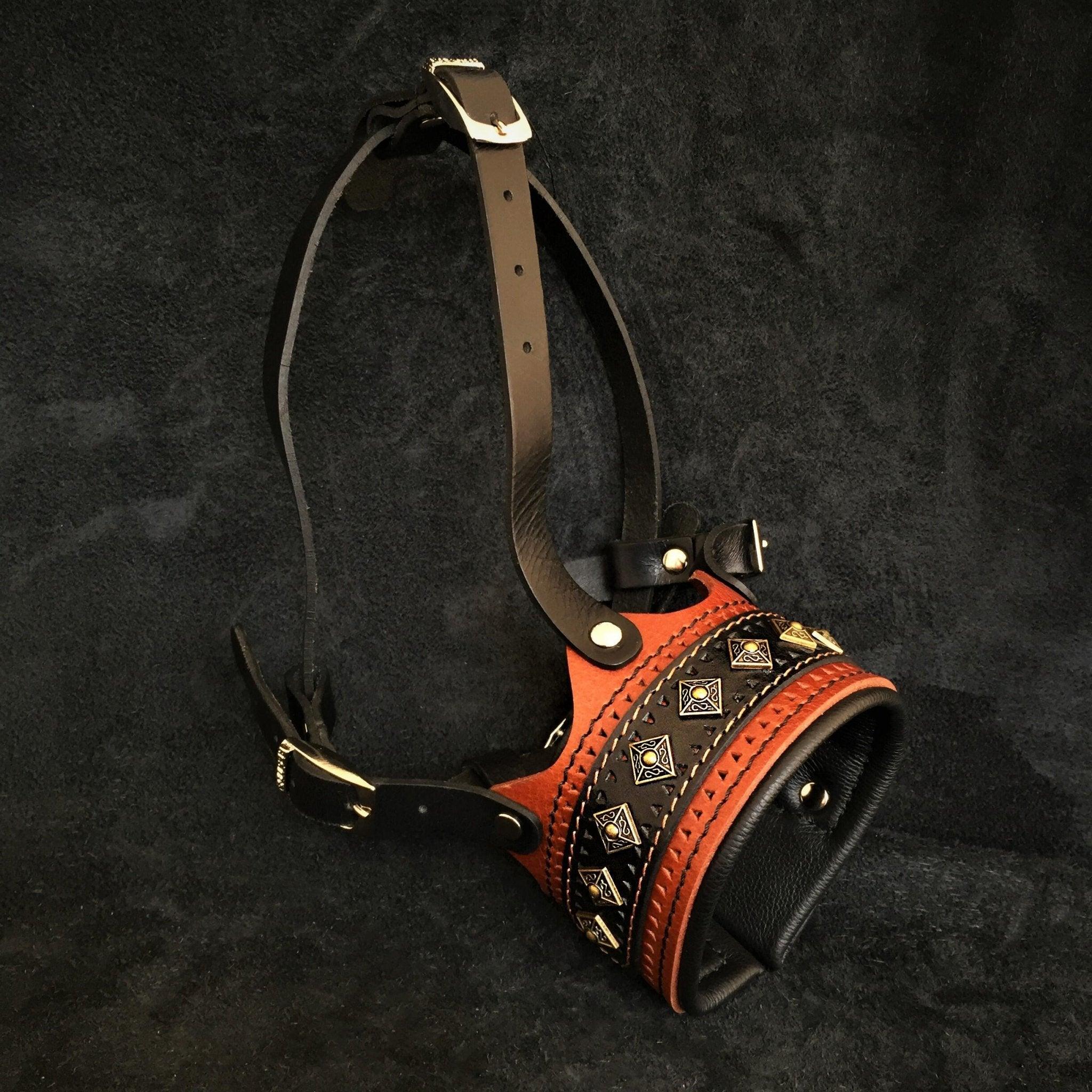 Bestia La muselière en cuir "Balteus" BRUN — Colliers, laisses et harnais — photo 2