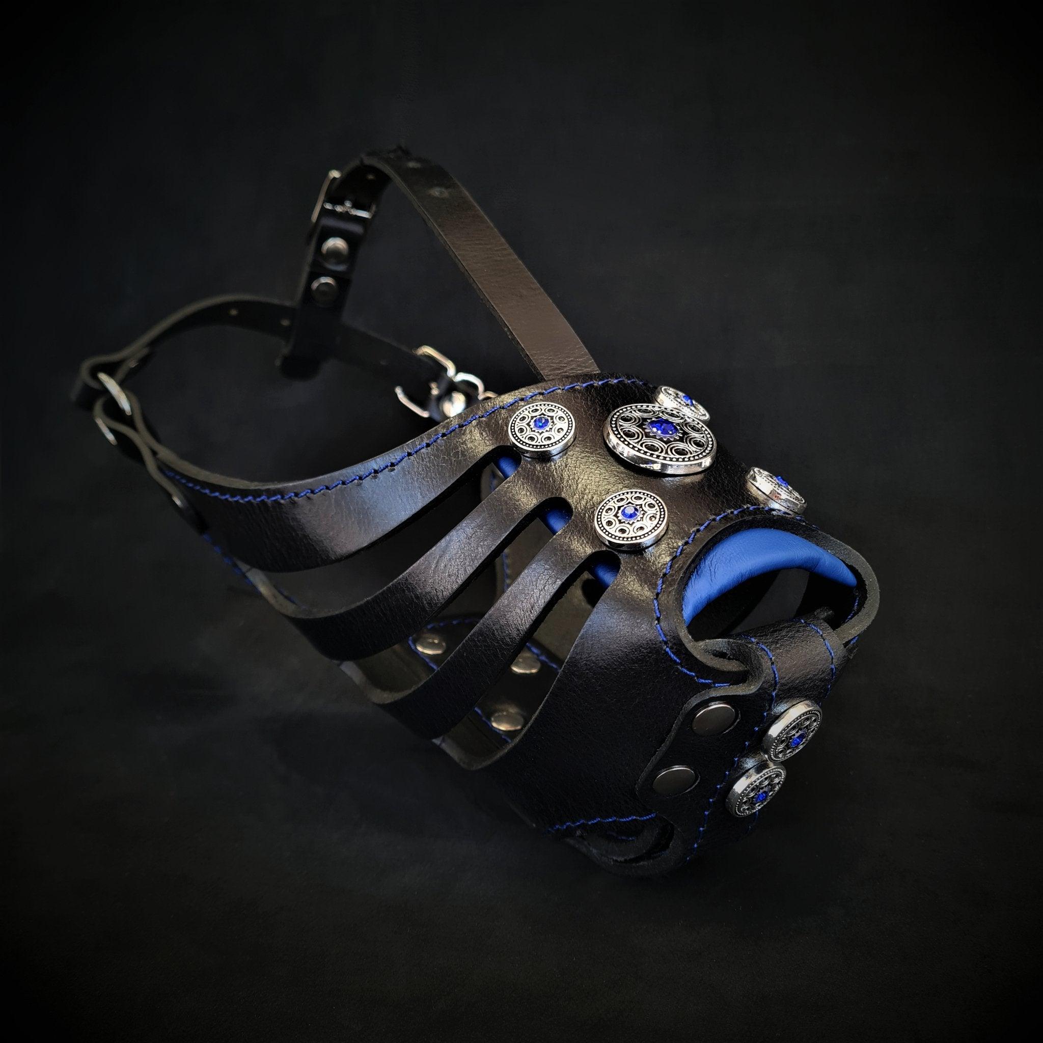Bestia La muselière en panier "Bijou" Noir & Bleu — Colliers, laisses et harnais — photo 4