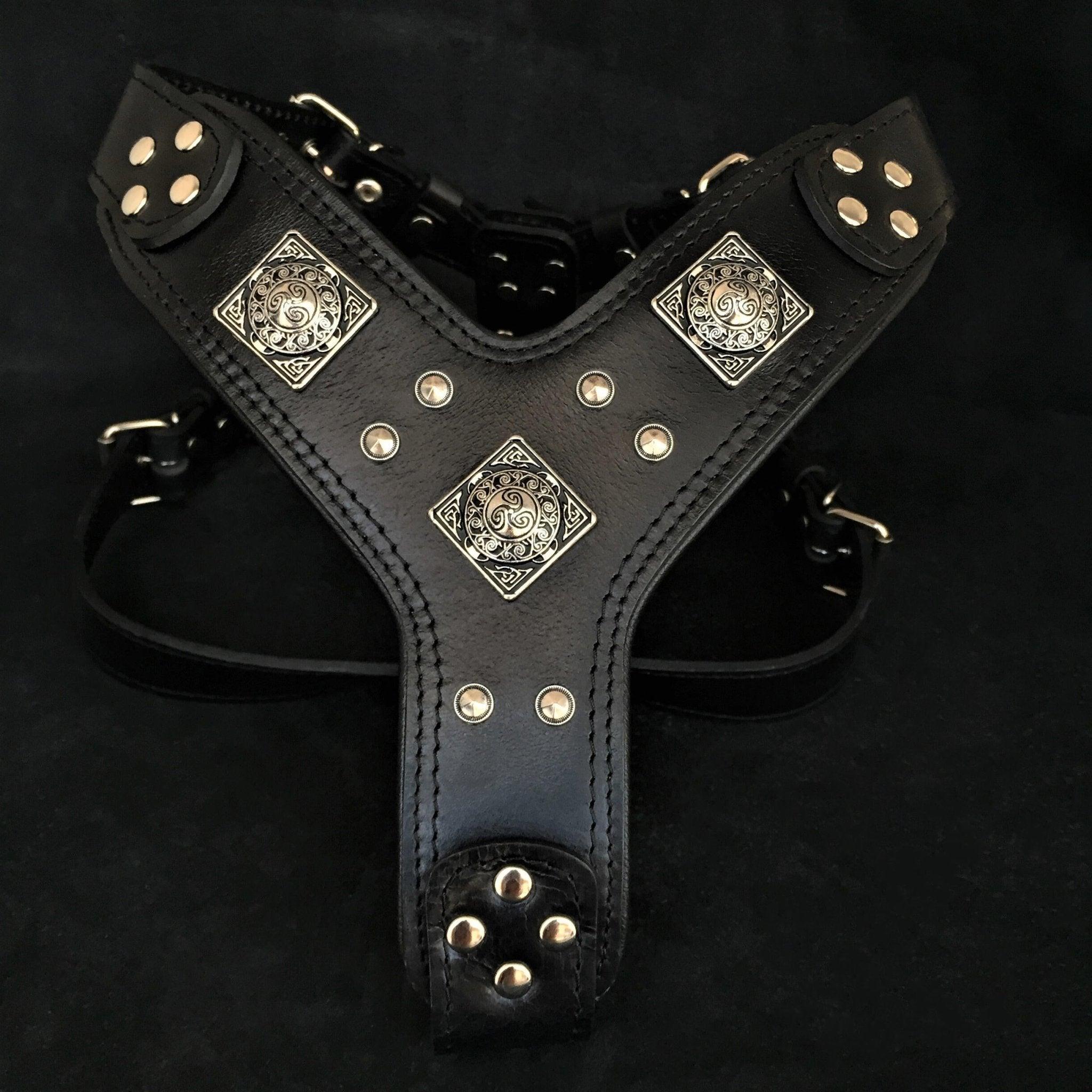 Bestia The "Eros" all Black Harness — Colliers, laisses et harnais