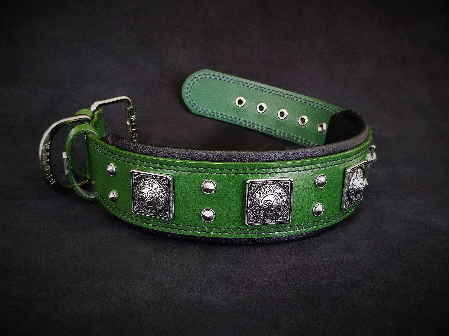 Bestia Le collier "Eros" 2.5 inch de large Vert — photo 3