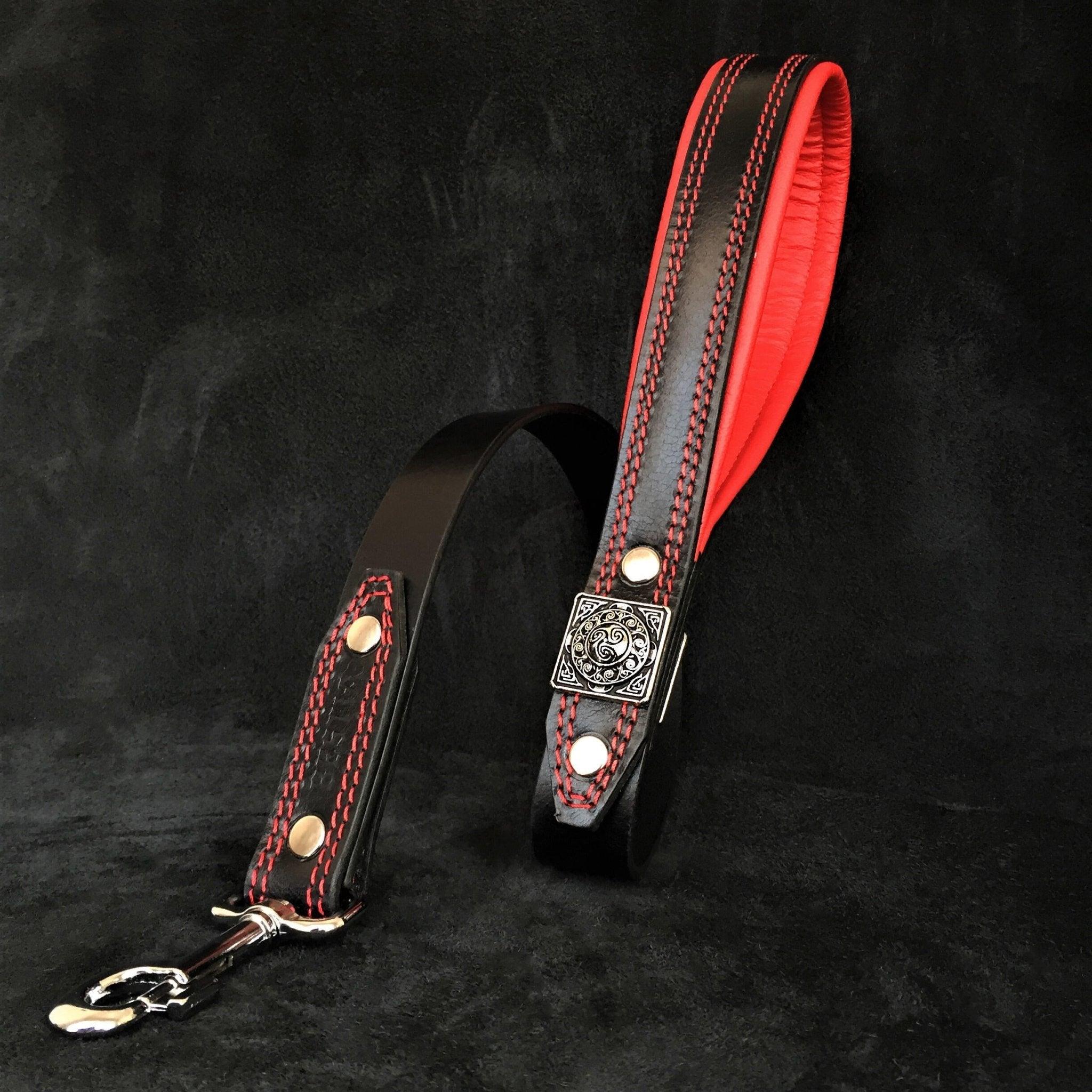 Bestia La laisse « Eros » noir & rouge — Colliers, laisses et harnais — photo 2
