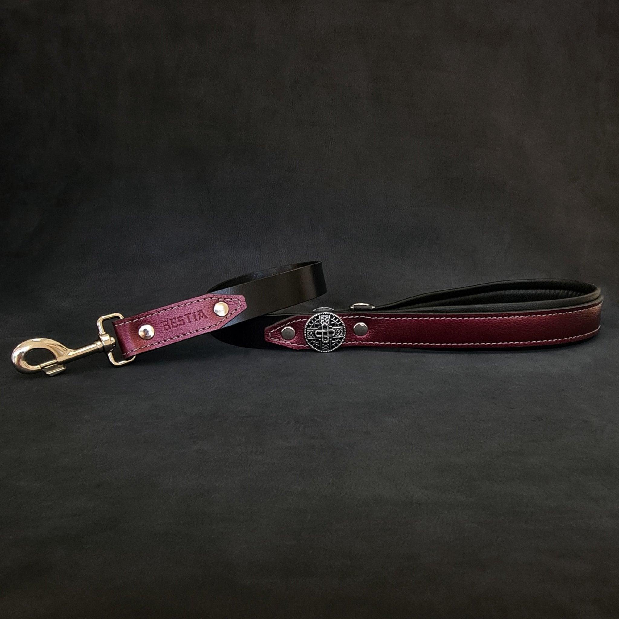 Bestia La laisse pour chien "Hektor" Burgundy-LIMITED — Colliers, laisses et harnais — photo 3