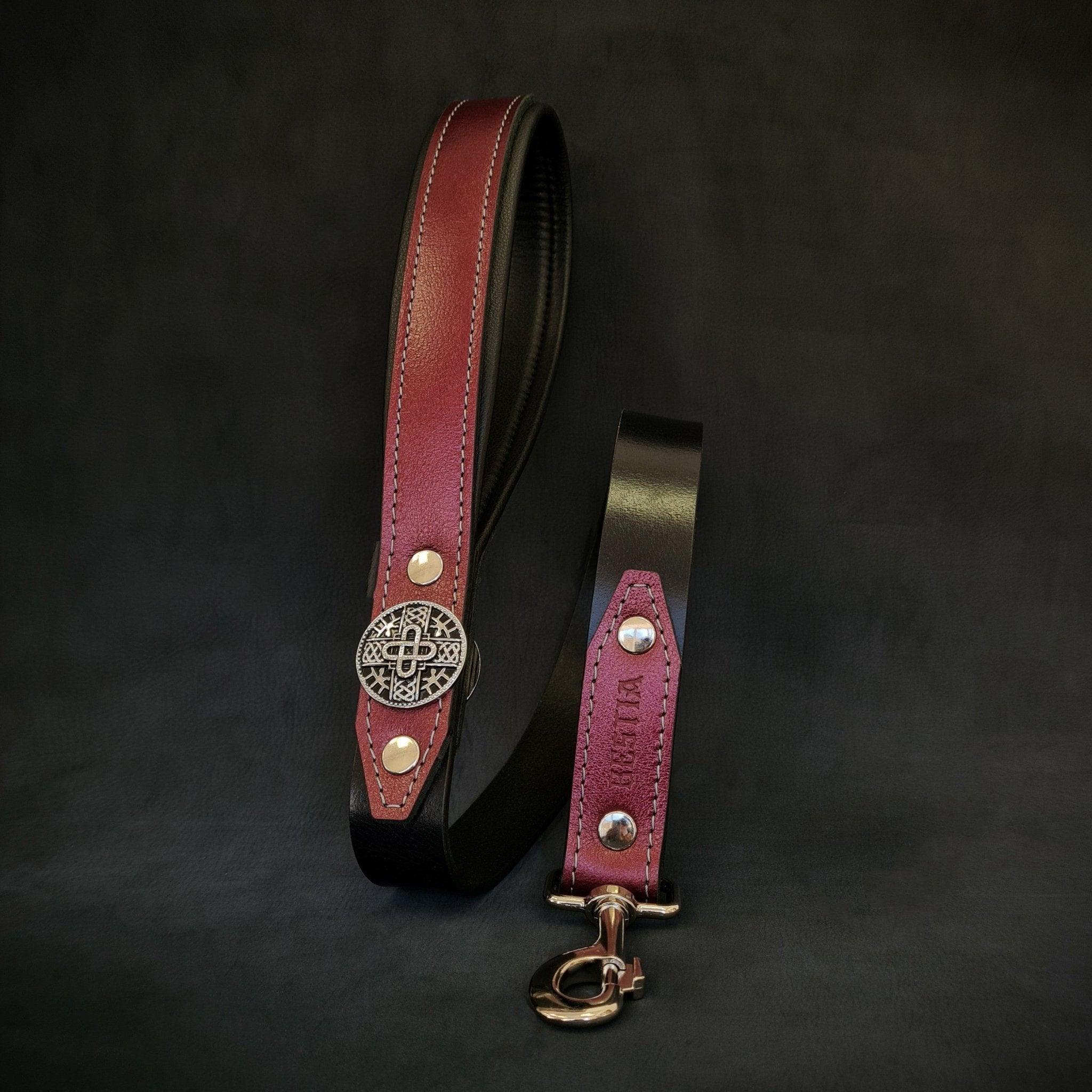 Bestia La laisse pour chien "Hektor" Burgundy-LIMITED — Colliers, laisses et harnais — photo 2