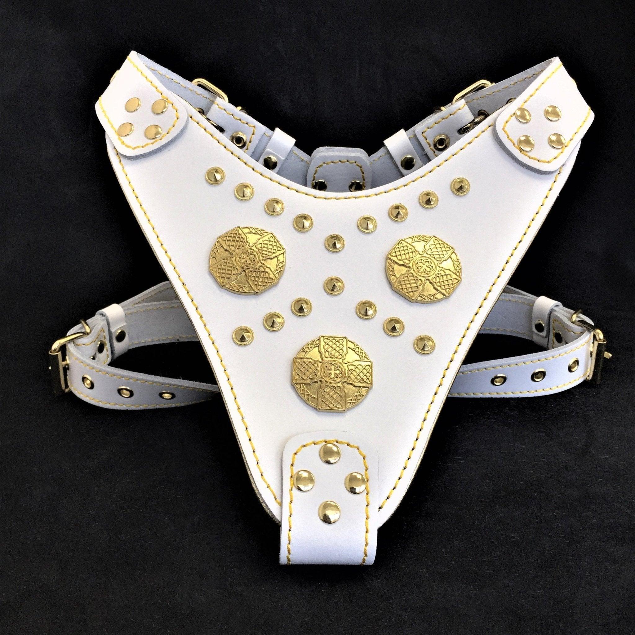 Bestia The "Maximus" harness White — Colliers, laisses et harnais