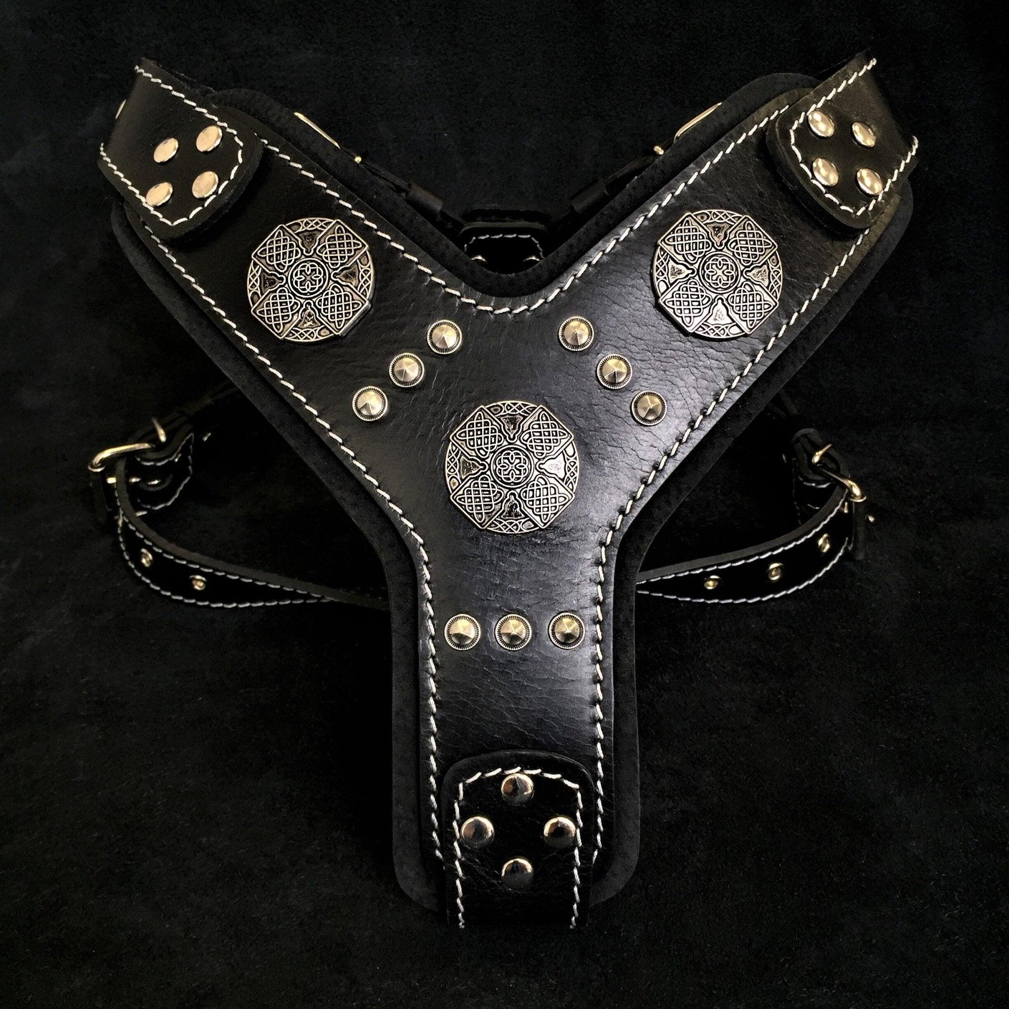 Bestia The "Maximus" silver harness — Colliers, laisses et harnais