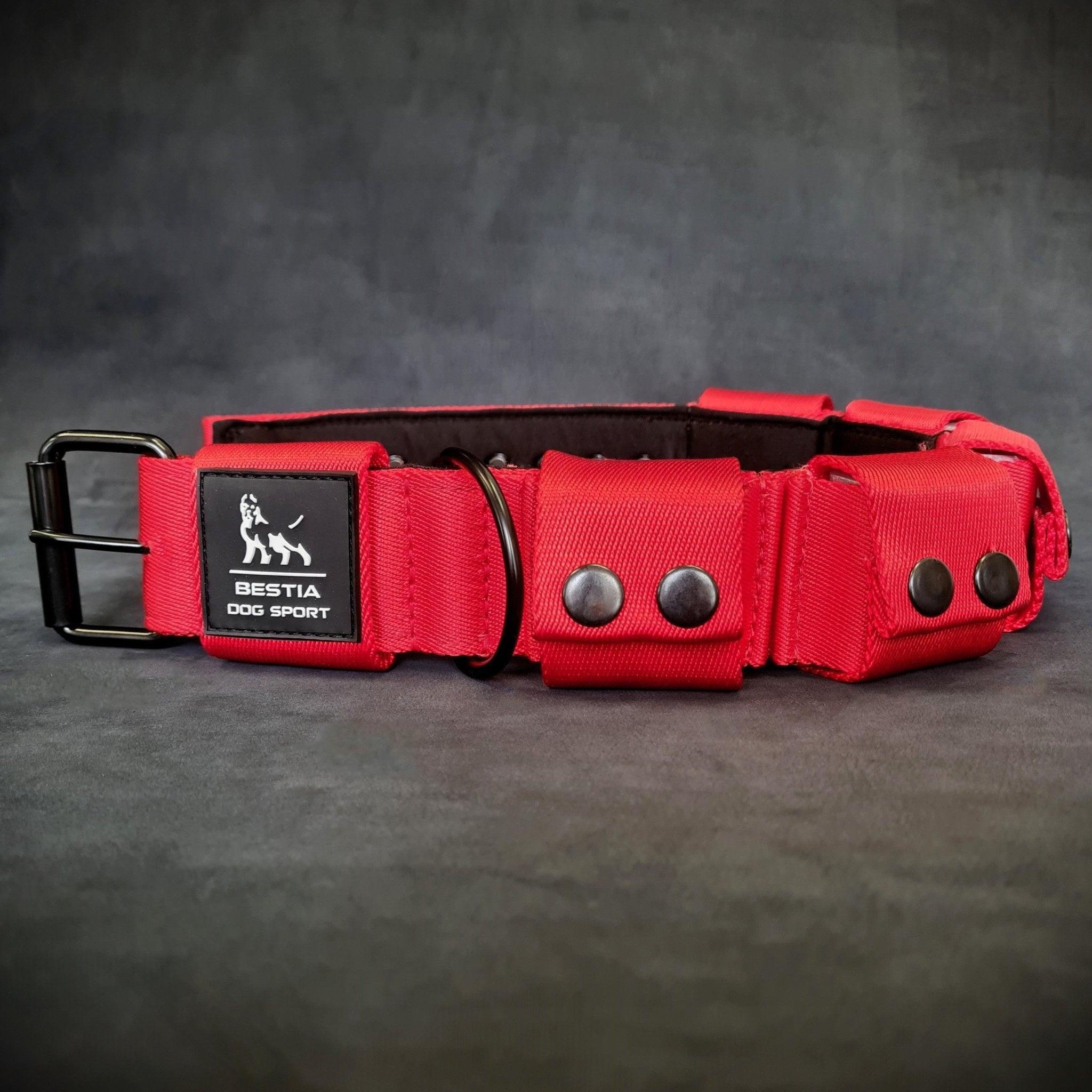 Bestia Dog Sport Collier d'entraînement lesté pour chien - Rouge. Grandes races. Poids total de 5 lbs. poids amovibles — photo 3